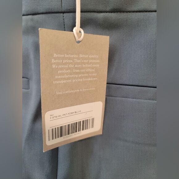 Everlane Dusty Blue Italian Wool Pant - New Nwt - Picture 9 of 12